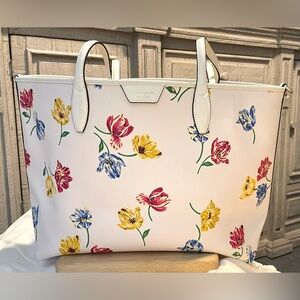 *GUC**AUTHENTIC* Kate Spade Sutton Tote -Ivory Tulip Toss-Cream Purse -Lrg-KB293